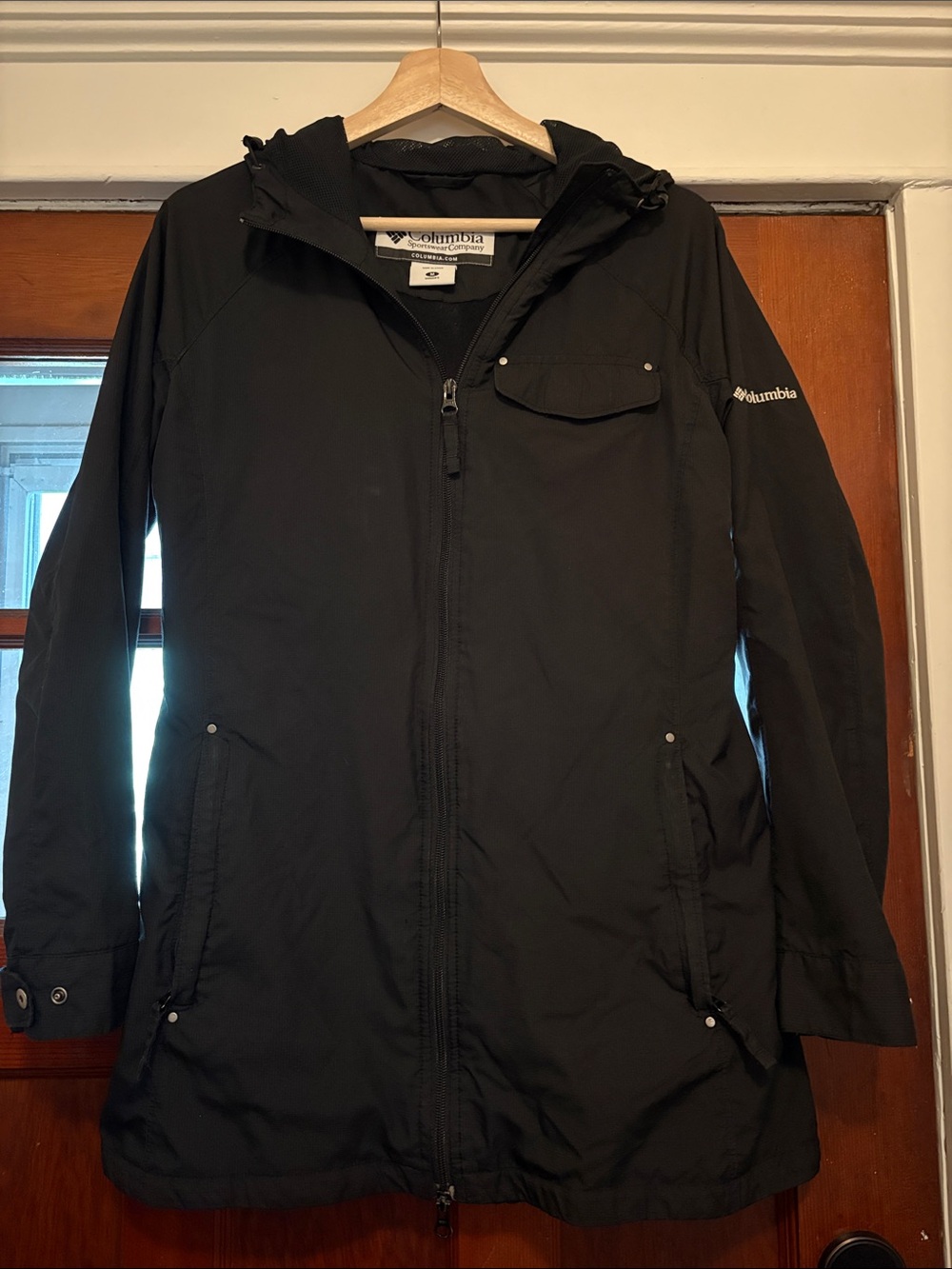 Columbia Women's Black Hooded Trench Parka